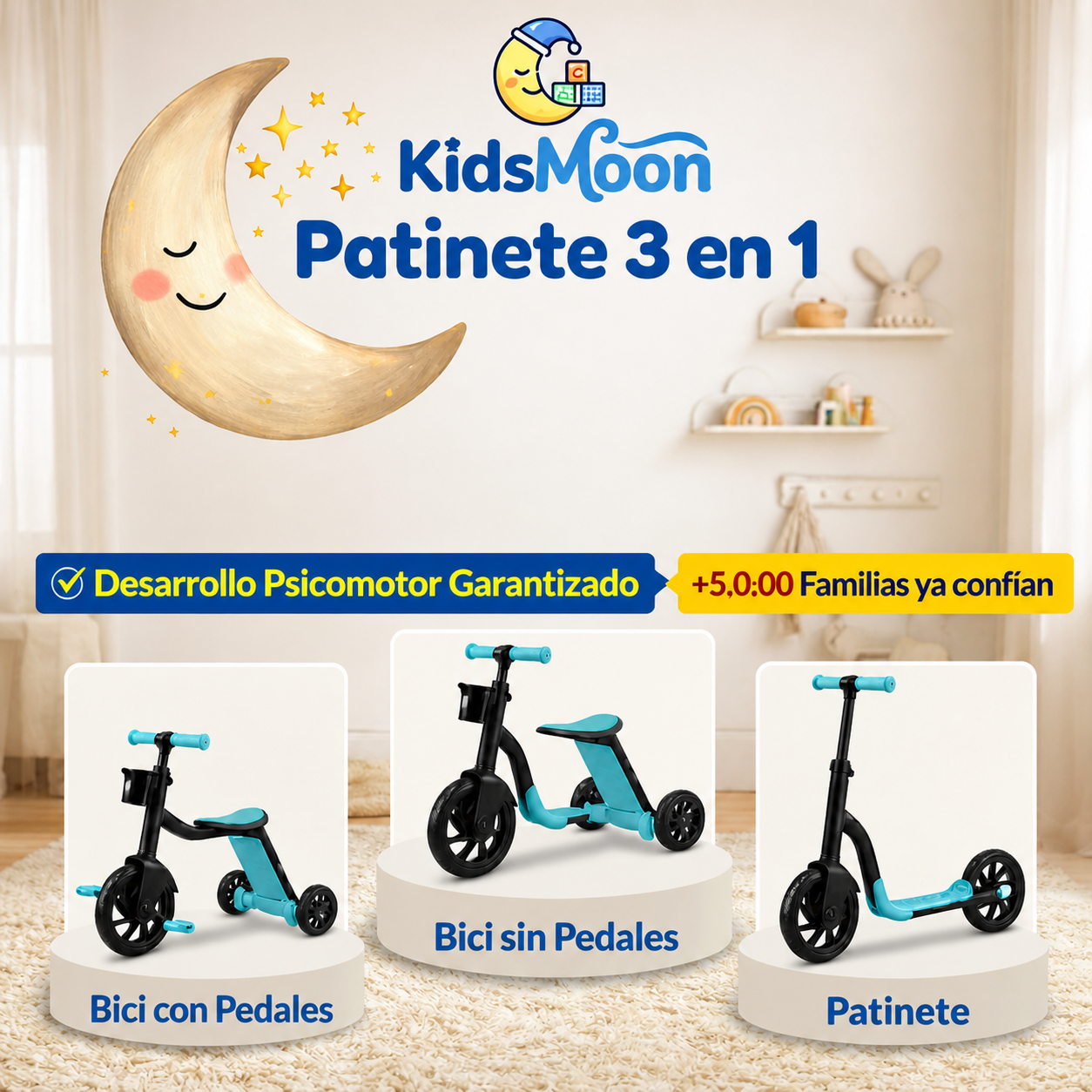 Patinete 3 en 1